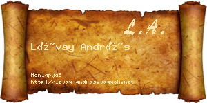 Lévay András névjegykártya